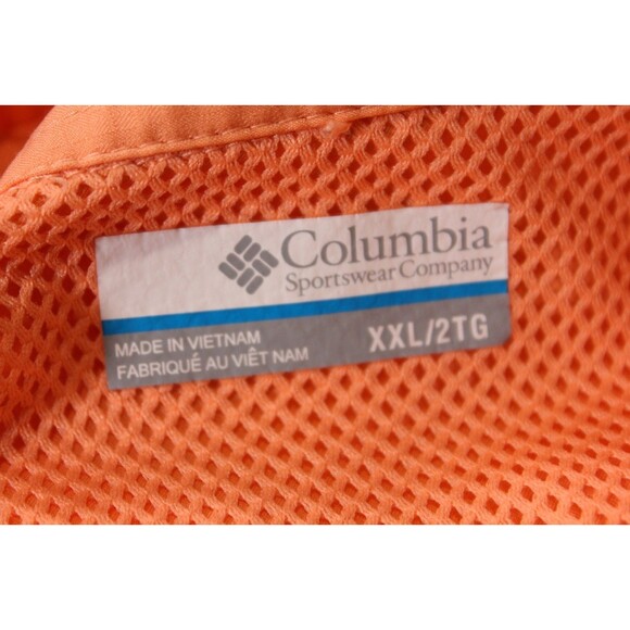 Columbia Shirt Mens Orange Long Sleeve PFG Button Up Vented Outdoor Fishing XXL - Picture 11 of 14